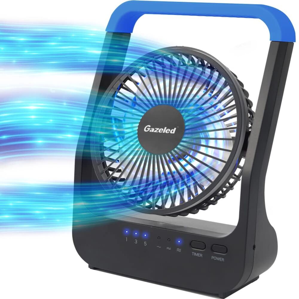 Battery Operated Fan, 5" Portable Desk Fan